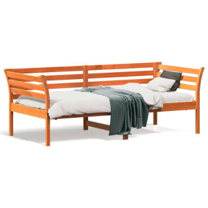 vidaXL Bedbank zonder matras wasbruin 75x190 cm massief grenenhout