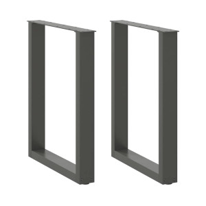 vidaXL Eettafelpoten 2 st U-vormig 60x(72-73) cm staal antraciet