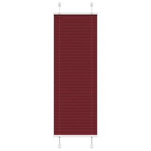 vidaXL Plissé rolgordijn 40x100 cm stofbreedte 39,4 cm bordeauxrood