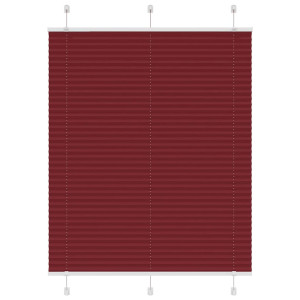 vidaXL Plissé rolgordijn 105x100cm stofbreedte 104,4cm bordeauxrood