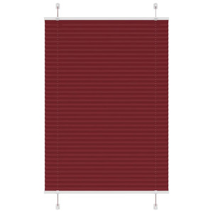 vidaXL Plissé rolgordijn 100x150 cm stofbreedte 99,4cm bordeauxrood