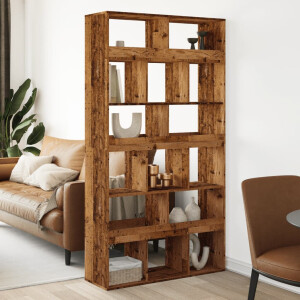 vidaXL Kamerscherm 100x33x187,5 cm bewerkt hout oud houtkleurig
