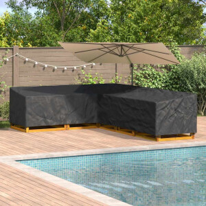 vidaXL Hoes voor tuinmeubelen Zwart 355 x 275 x 80 cm 420D Oxford Stof