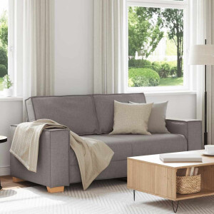 vidaXL 2-zitsbank Taupe 140 cm Stof