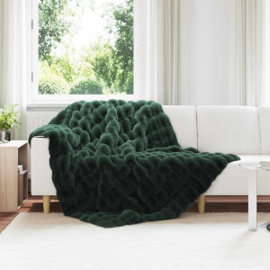 vidaXL Antislip deken van imitatie konijnenbont Olite 4 pcs Polyester