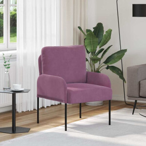 vidaXL Banken met kussen 55cm Paars Multiplex
