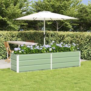 vidaXL Plantenbak Pastelgroen 480 x 50 x 45 cm Gegalvaniseerd staal