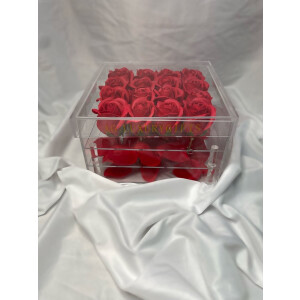 AG Luxurygifts luxe box - flower box - rozen box - Valentijnsdag - Moederdag - Kerstmis - soap roses - cadeau box