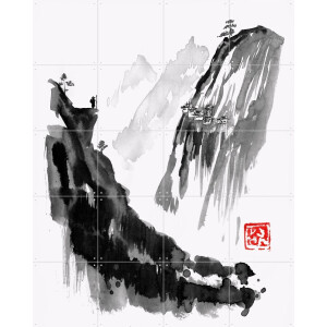 IXXI The Traveller, Péchane - 80 x 100 cm - Gratis ophangtool - Grote wanddecoratie en posters - Illustraties, Mancave, Bergen, Natuur