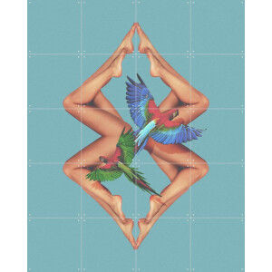 IXXI Bodies, Fran Rodriguez - 80 x 100 cm - Grote wanddecoratie en posters - Illustraties, Digitale Kunst, Pop art, Kleurrijk, Collage, Mancave