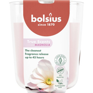 Bolsius - True Scents - 4 Geurkaarsen - Magnolia - Roze - Voordeelverpakking - Geur Kaars