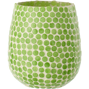 J-Line kaarshouder Mozaïek - glas - groen - large