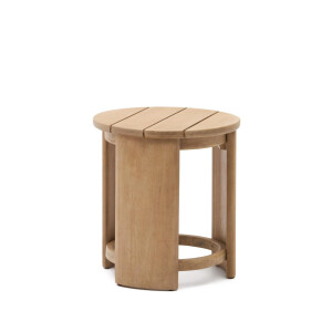 Kave Home Ronde Bijzettafel 'Xoriguer' Eucalyptushout, 60cm hoog