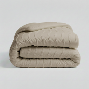 1+1 Gratis Wasbaar Easy Dekbed Zonder Overtrek - Zonder Overtrek - Japandi Waves - Taupe - Dekbed-Discounter.nl