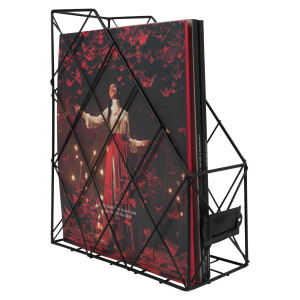 QUVIO Tijdschriftenrek - 24 x 10 x 30 cm - Draadstaal
