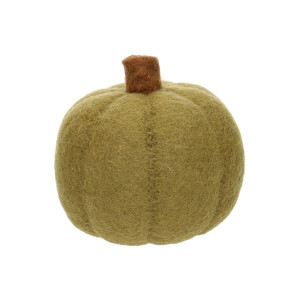 Pompoen, vilt, groen, ca. 12 cm
