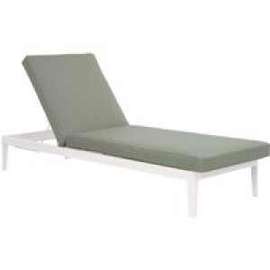 Lifestyle Mateo ligbed met kussen wit/moss green