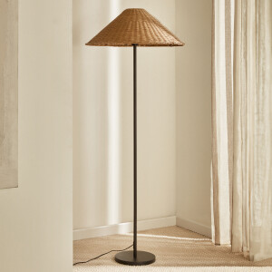 Kave Home Vloerlamp 'Urania' 154cm, Rotan