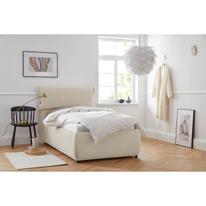 andas Gestoffeerd bed Jenson als bedframe of met 3 matrassoorten en hardheden