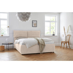 andas Gestoffeerd bed Jenson als bedframe of met 3 matrassoorten en hardheden