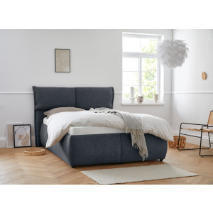 andas Gestoffeerd bed Jenson als bedframe of met 3 matrassoorten en hardheden