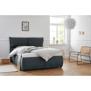 andas Gestoffeerd bed Jenson als bedframe of met 3 matrassoorten en hardheden