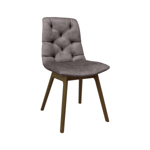 andas Eetkamerstoel Ramon met massief houten poten, in verschillende kleuren en stoffen (set, 2 stuks)