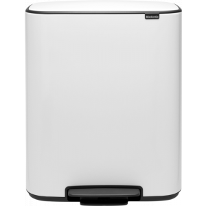 Brabantia Bo Pedal Bin 2 x 30 Liter White