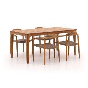 Bellagio Berbaro/Bruca 170cm dining tuinset 5-delig stapelbaar - Laagste prijsgarantie!