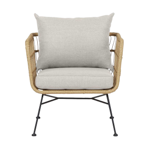 Dax rotan tuinstoel naturel met kussens beige