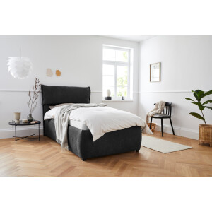 andas Gestoffeerd bed Jenson als bedframe of met 3 matrassoorten en hardheden