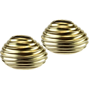 I.GE.A. Siervaas KERAMIK-VASE 2-delig set kleine vaas wit modern keramiek tafel keuken kantoor pampasgras