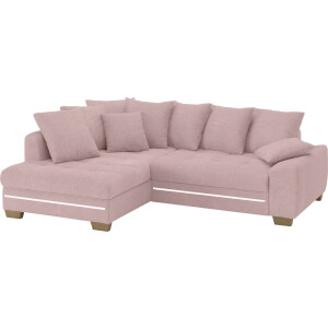 Mr. Couch Hoekbank Nikita II, L-vorm met koudschuim, rgb-led-verlichting, optioneel met bed, bedlade