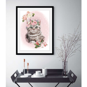 queence Wanddecoratie Simbah HD premium posterdruk incl. houten lijst (1 stuk)