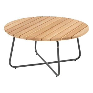 Salontafel 4 Seasons Outdoor Verdi Teak-Antraciet Frame 73 cm Rond