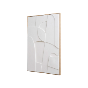 Eefke reliëf wanddecoratie wit - versie 1 - 90 x 60 cm