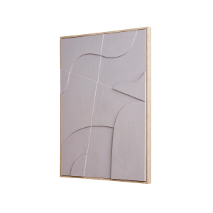 Femme reliëf wanddecoratie grijs - versie 2 - 70 x 50 cm