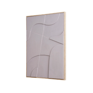 Femme reliëf wanddecoratie grijs - versie 2 - 70 x 50 cm