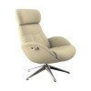 FLEXLUX Relaxfauteuil Elegant, functionele stoel, gestoffeerde stoel, armleuningen, TV-fauteuil, Premium comfort, rug- en hoofdeindeverstelling, draaibaar, voet van aluminium