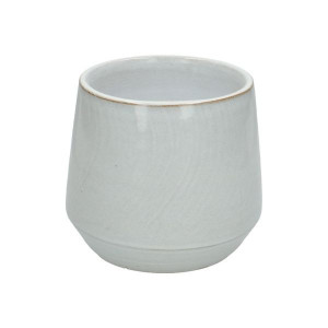 Bloempot, steengoed, wit,Ø 15 cm