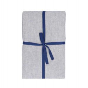 Tafelkleed, bio-katoen, blauw/wit gemêleerd, 140 x 180 cm