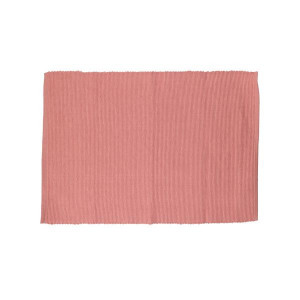 Placemat, bio-katoen, geribbeld, donker roze