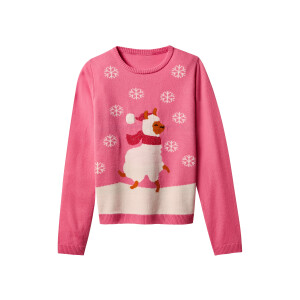 esmara Kinder kersttrui met lampjes (Roze, 146/152)