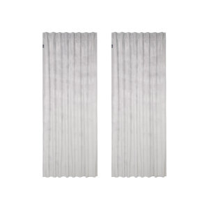 LOOKS by Wolfgang Joop Velours gordijnen 135 x 245 cm (Lichtgrijs)