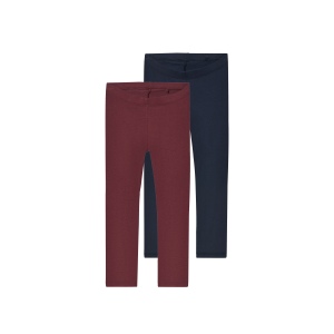 esmara 2 Kinder leggings (Donkerblauw/bordeauxrood, 158/164)