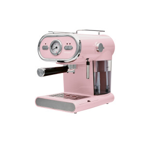 SILVERCREST Piston koffiemachine met stoompijpje, 15 bar, pastelroze