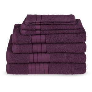 good morning Handdoekenset Uni Katoen, walkfrottee, bies, 500 GSM, effen, zonder ophangbeugel (set, 8 stuks)