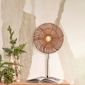 GOOD&MOJO Wandlamp 'Zanzibar' Rotan, 40cm, kleur Naturel