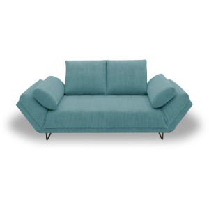 INOSIGN Slaapbank Jadelyn met inklapbare armleuningen, slaapbank met pocketvering, Breedte 250cm Binnenvering, ribfluwelen bekleding, incl. 2 armleuningkussens, ligoppervlak 97 x 250 cm