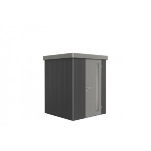 Biohort | Berging Neo 1A Variant 3.2 | Enkele Deur | Wanden Donkergrijs-Metallic - Dak Kwartgrijs-Metallic